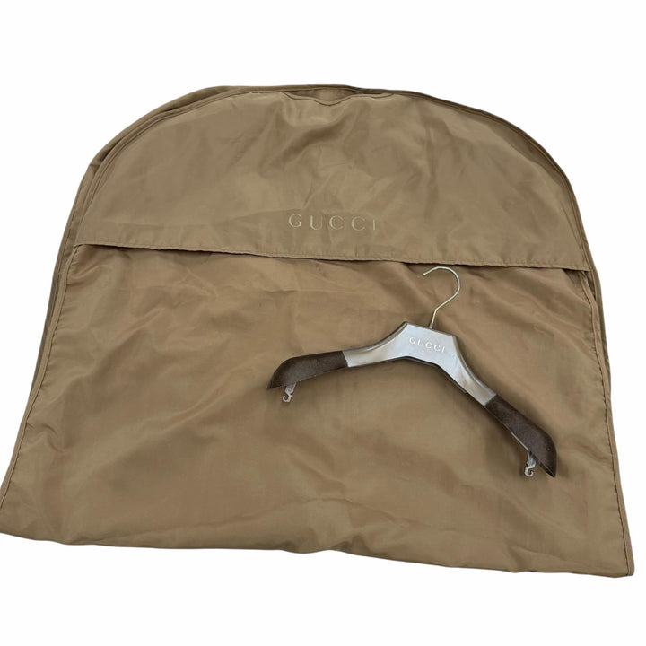 Great GUCCI trench coat Bamboo buckle, suede leather beige Cowhide 40 172198