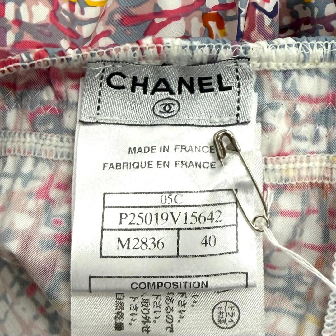 Pristine CHANEL tops Tweed COCO Mark print swimwear Multi cotton 40 05C P25019