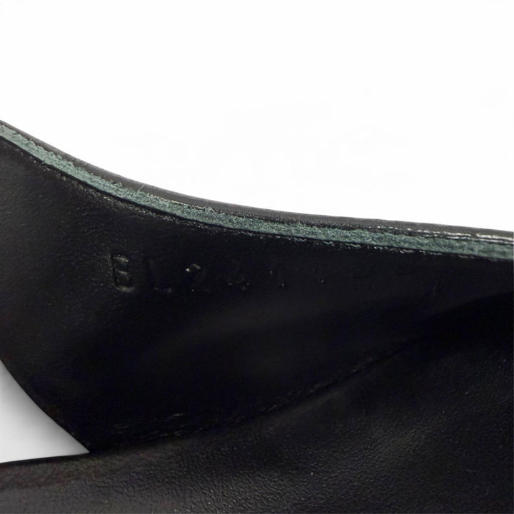 Great HERMES pumps Antim 55 Back strap black leather Women 35.5 241136Z