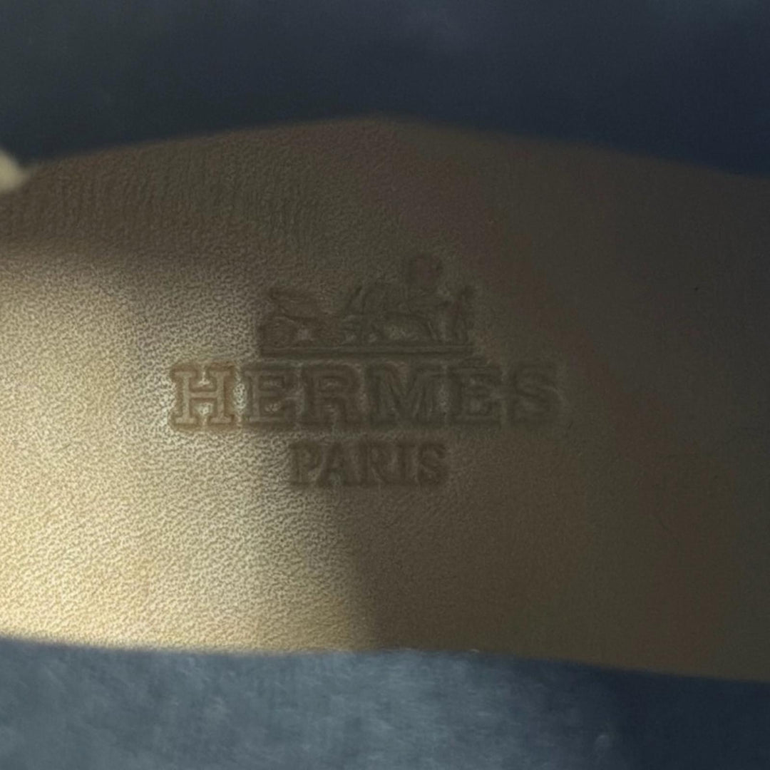 Excellent HERMES boots Forever 30 Side Gore black leather Women 36 222042Z
