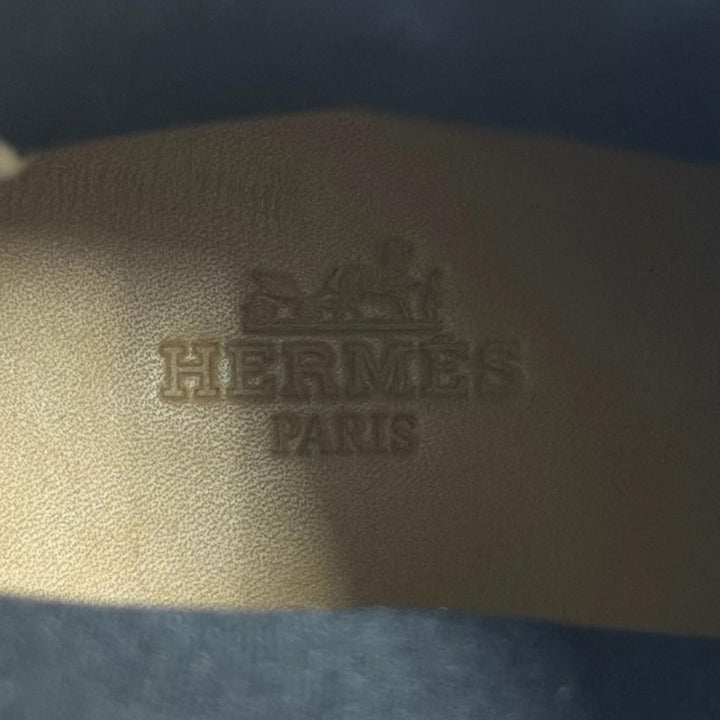 Excellent HERMES boots Forever 30 Side Gore black leather Women 36 222042Z