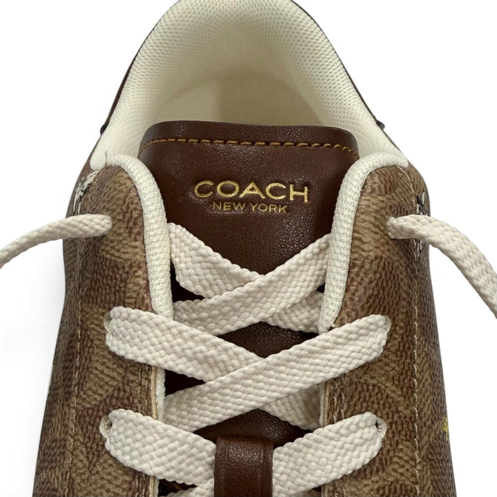 Pristine COACH sneakers HIGH LINE WDSTK SNKR Snoopy beige Signature canvas CBZ76