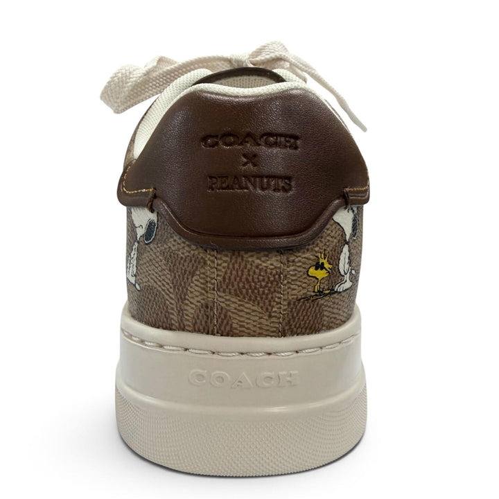 Pristine COACH sneakers HIGH LINE WDSTK SNKR Snoopy beige Signature canvas CBZ76