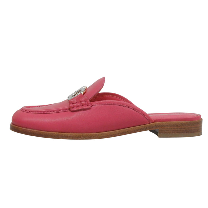 Great Salvatore Ferragamo Sandals VIGGIO Double Gancini mules pink leather Women