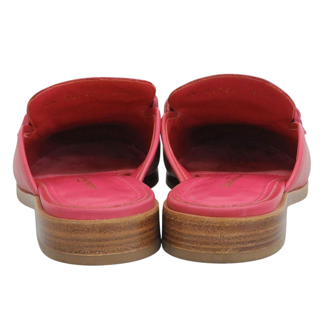Great Salvatore Ferragamo Sandals VIGGIO Double Gancini mules pink leather Women