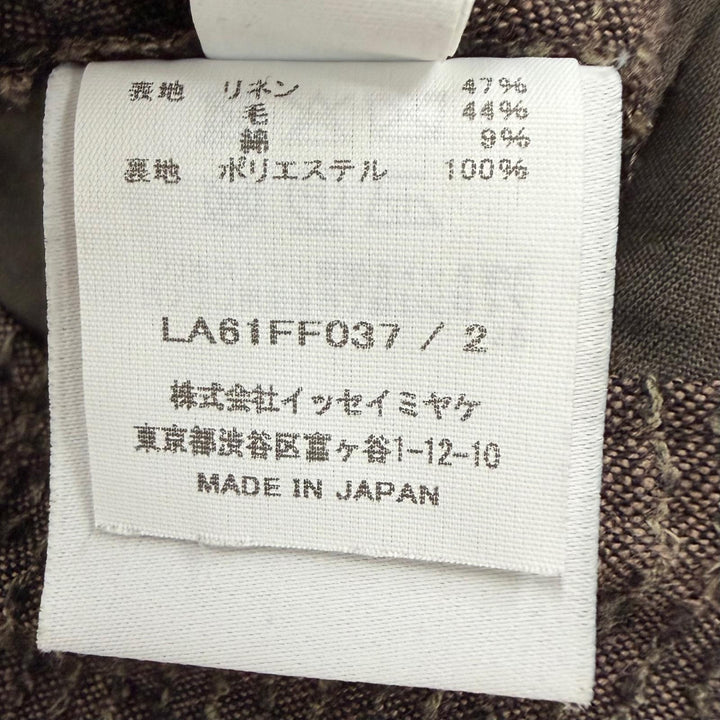 Excellent IM MEN ISSEY MIYAKE Pants Tweed high-waisted pleated 2 LA61FF037