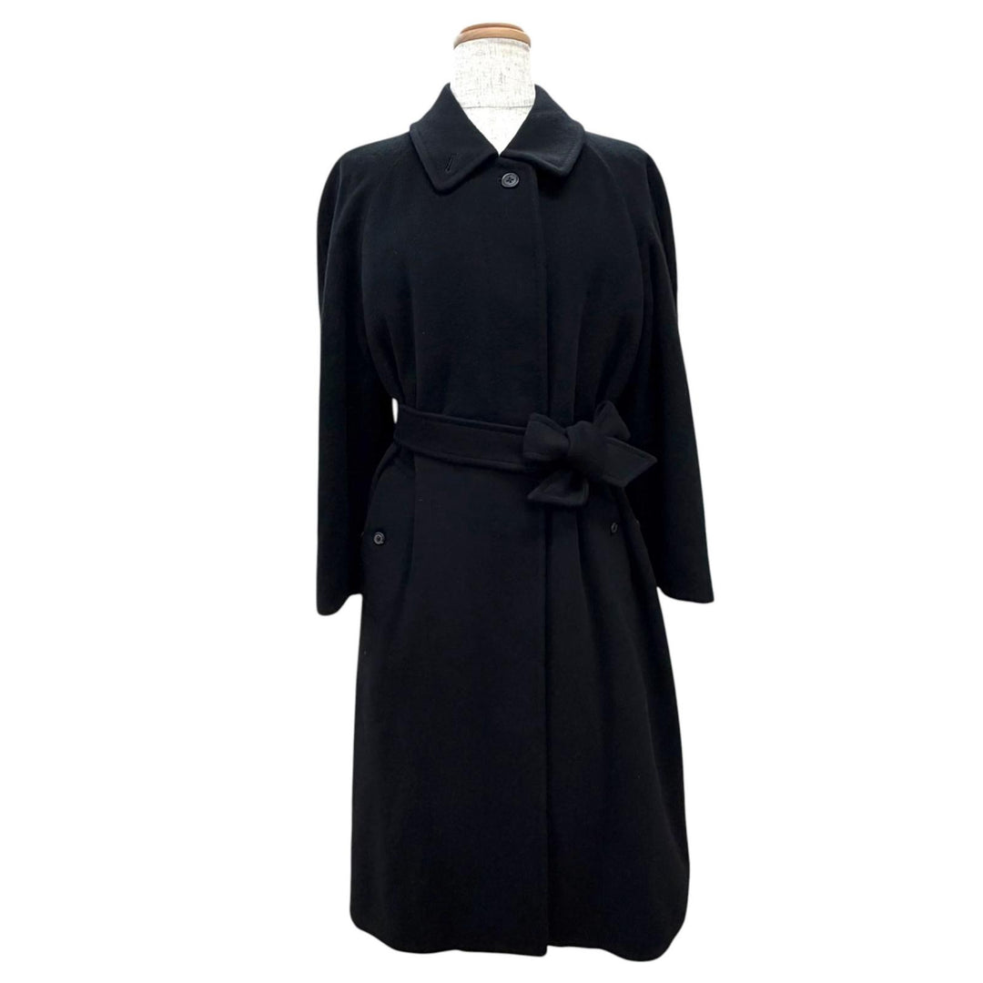 Great Burberrys coat Prestige Collection Long Dress with Belt black wool Women