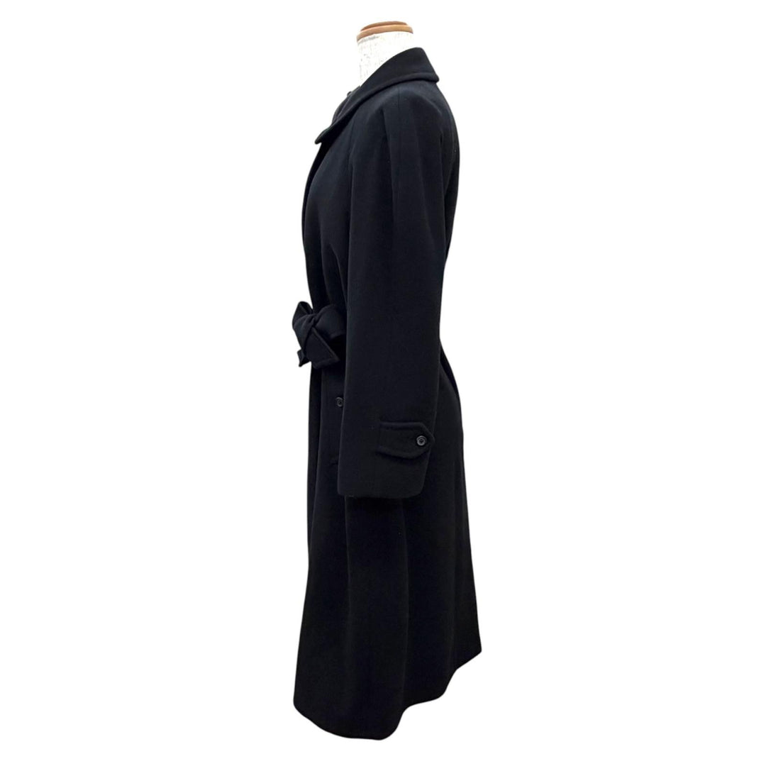 Great Burberrys coat Prestige Collection Long Dress with Belt black wool Women