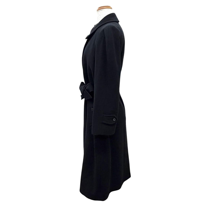 Great Burberrys coat Prestige Collection Long Dress with Belt black wool Women