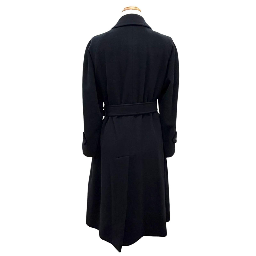 Great Burberrys coat Prestige Collection Long Dress with Belt black wool Women