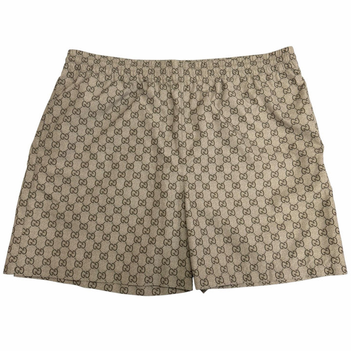 Excellent GUCCI Shorts GG print swim shorts beige polyester mens 52 864932