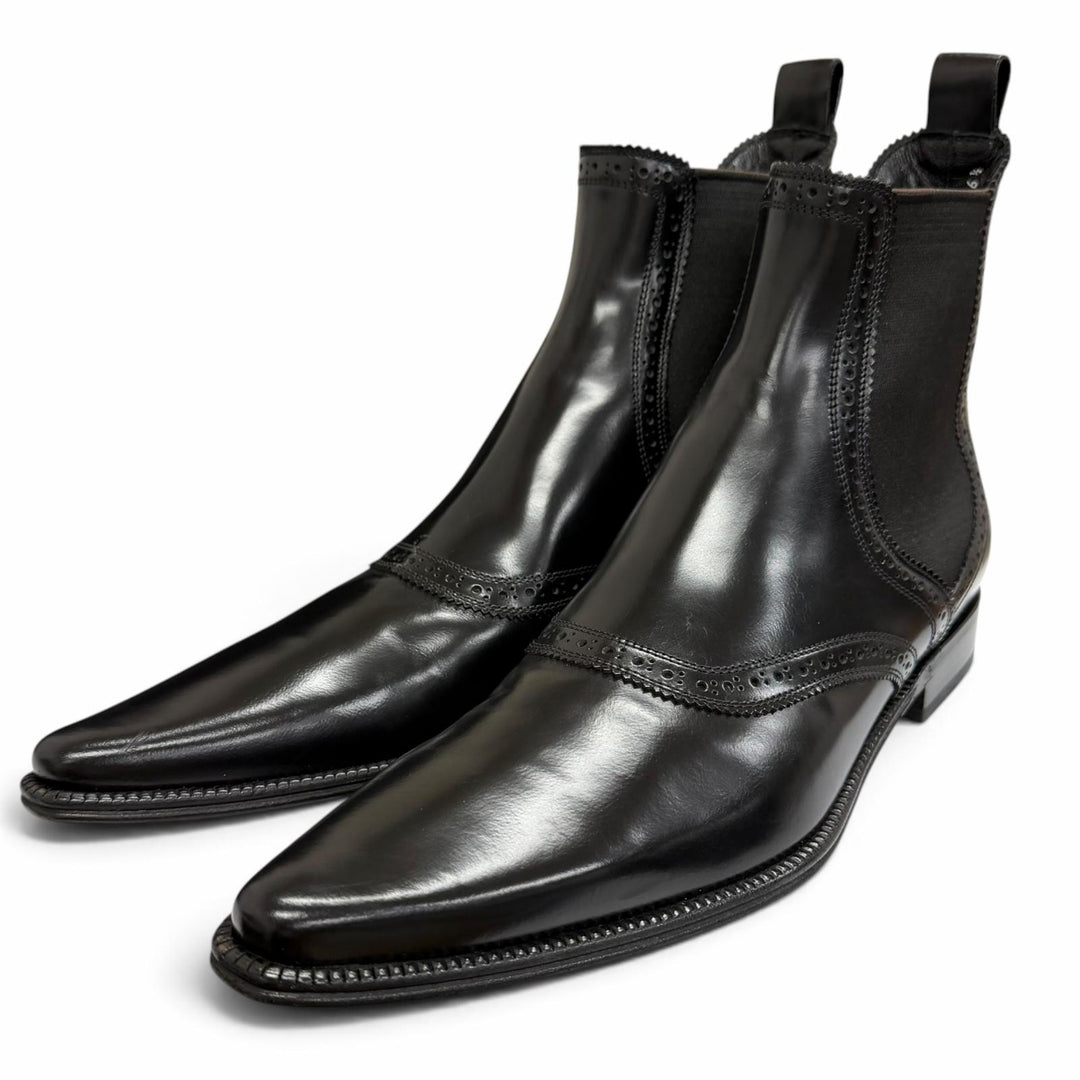 Excellent DOLCE&GABBANA Ankle boots Perforated side-gore Chelsea boots