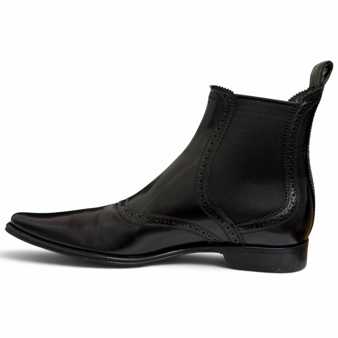 Excellent DOLCE&GABBANA Ankle boots Perforated side-gore Chelsea boots