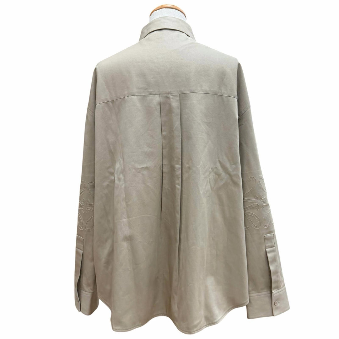 Excellent LOEWE Long sleeve shirt beige cotton 39 mens H526Y05X79