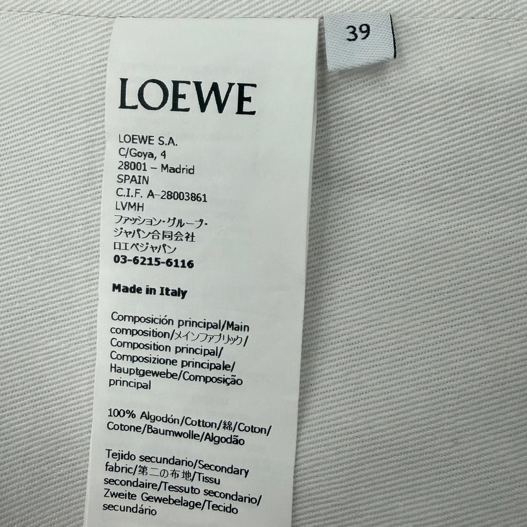Excellent LOEWE Long sleeve shirt beige cotton 39 mens H526Y05X79