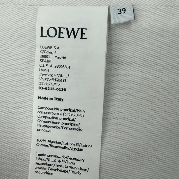 Excellent LOEWE Long sleeve shirt beige cotton 39 mens H526Y05X79
