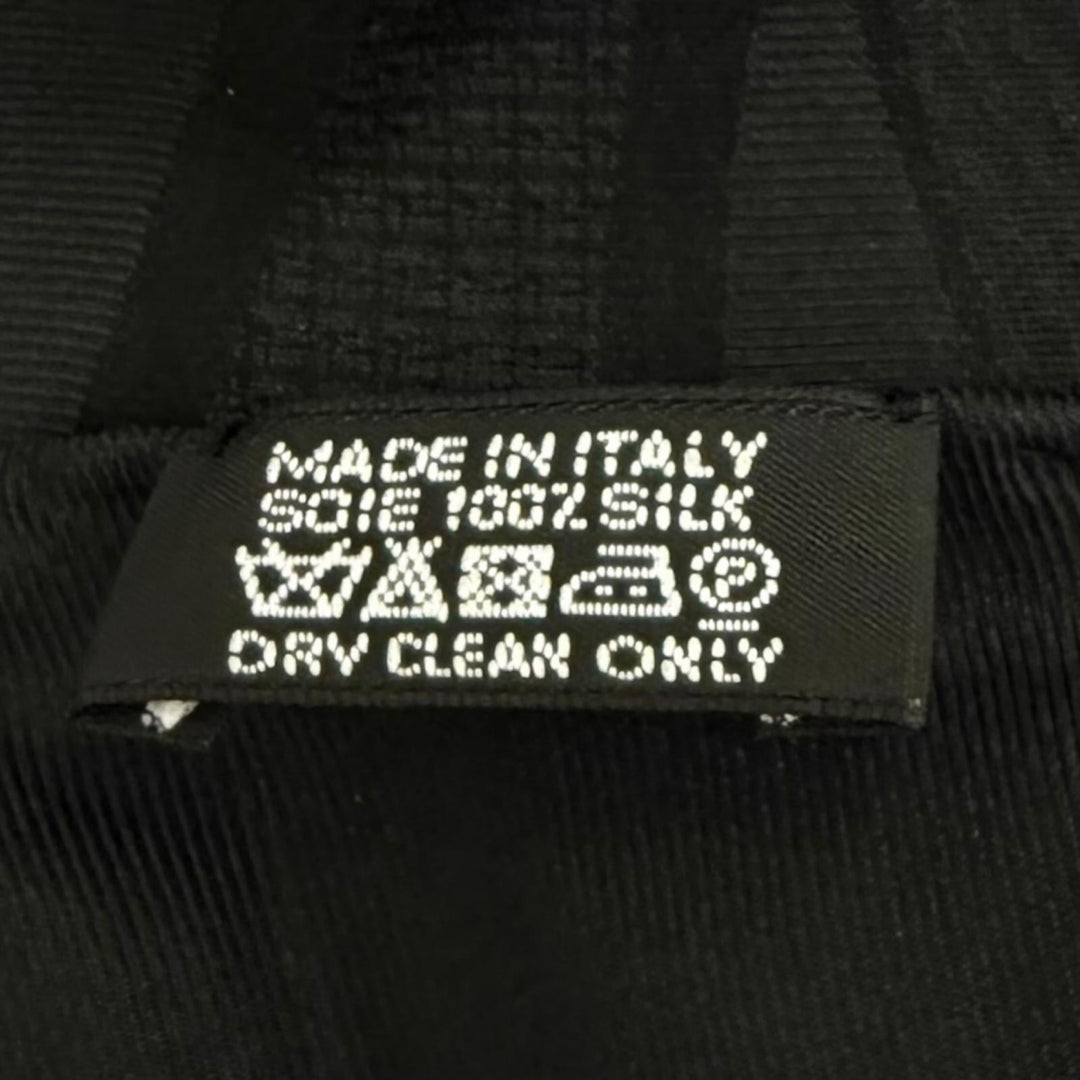 Great HERMES Stall Lozenges Hose Pattern 196x75 black silk Women