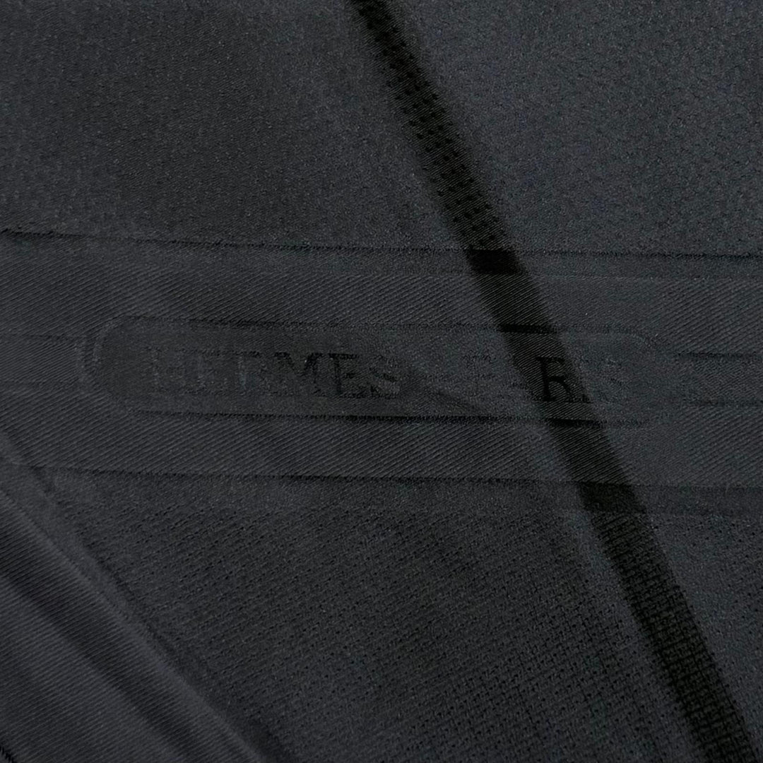 Great HERMES Stall Lozenges Hose Pattern 196x75 black silk Women