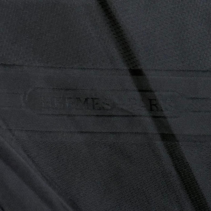 Great HERMES Stall Lozenges Hose Pattern 196x75 black silk Women
