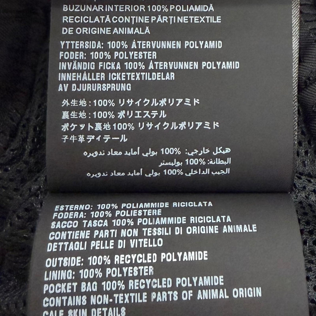Excellent PRADA Shorts Triangle logo black recycled polyamide mens L SPH226