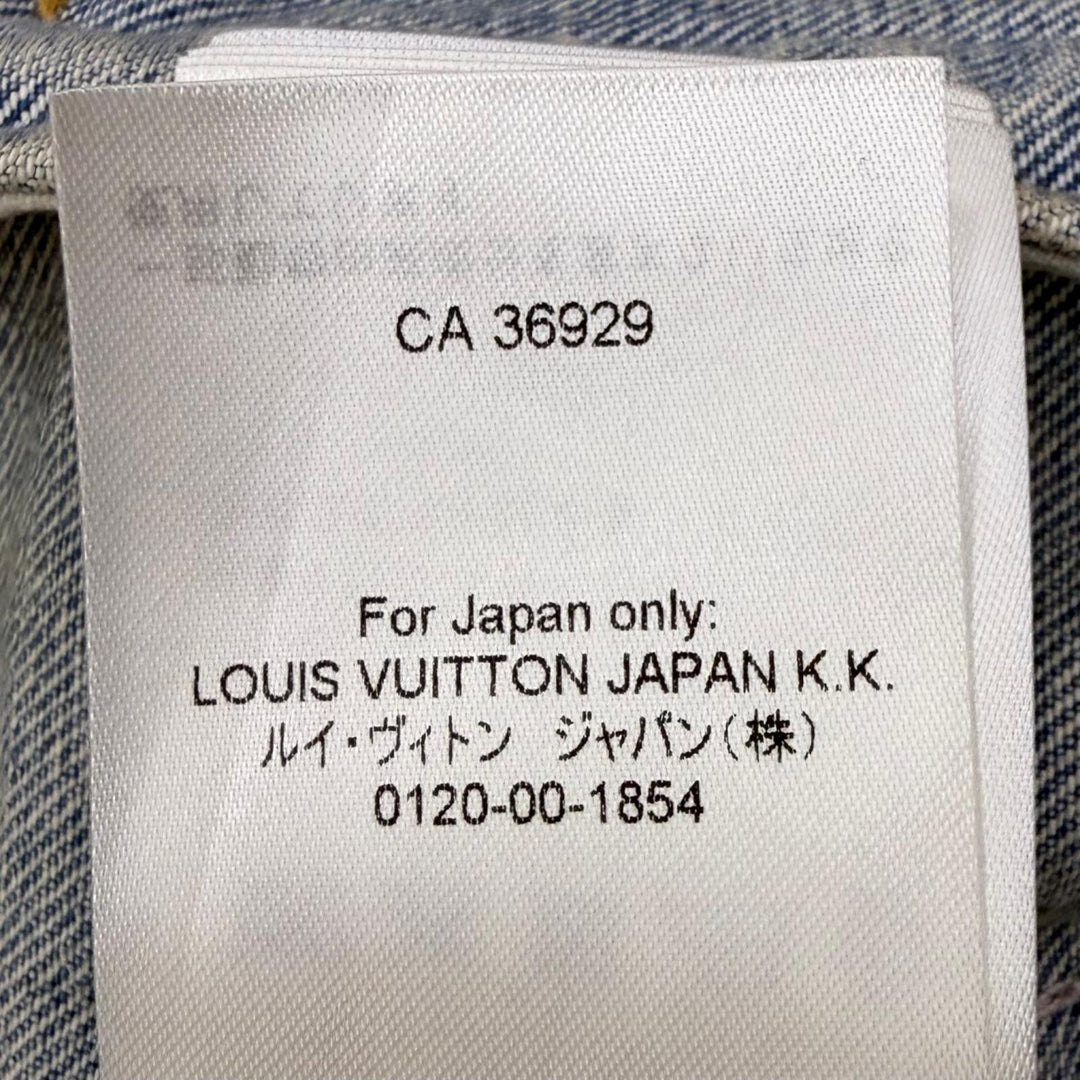 Excellent LOUIS VUITTON Denim Jacket Staples Edition LV logo embossed