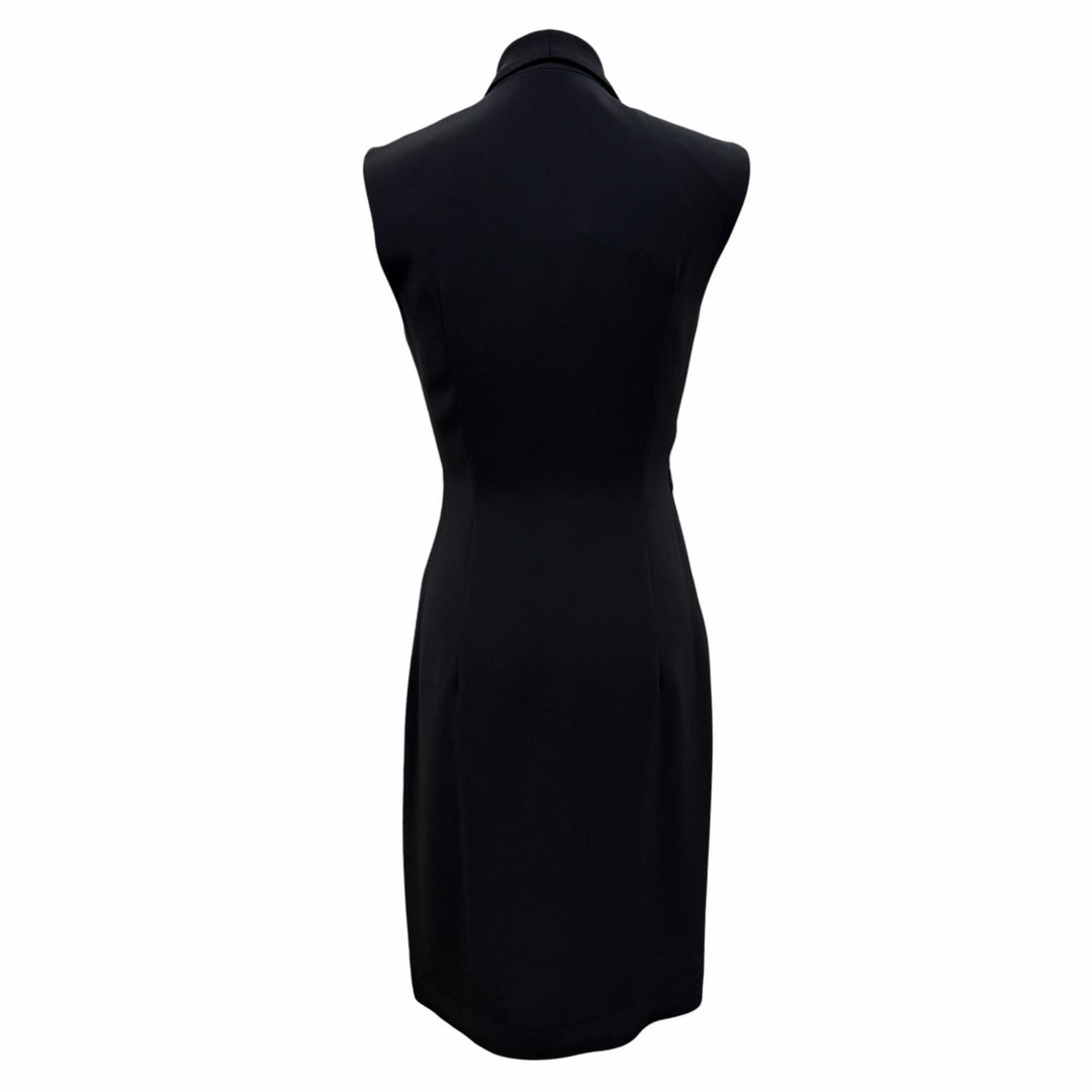 Great THE ROW one piece Sleeveless belt wrap dress black acetate Women 2
