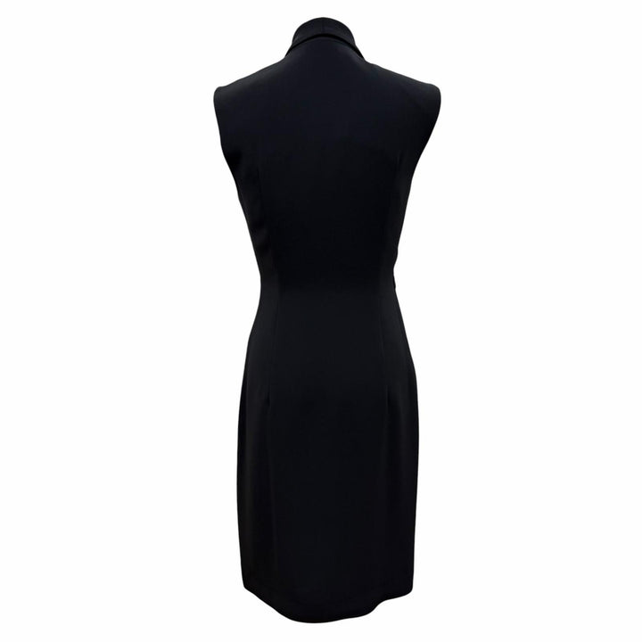 Great THE ROW one piece Sleeveless belt wrap dress black acetate Women 2