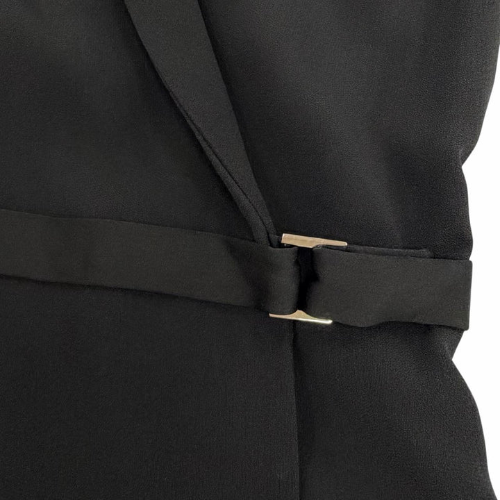 Great THE ROW one piece Sleeveless belt wrap dress black acetate Women 2