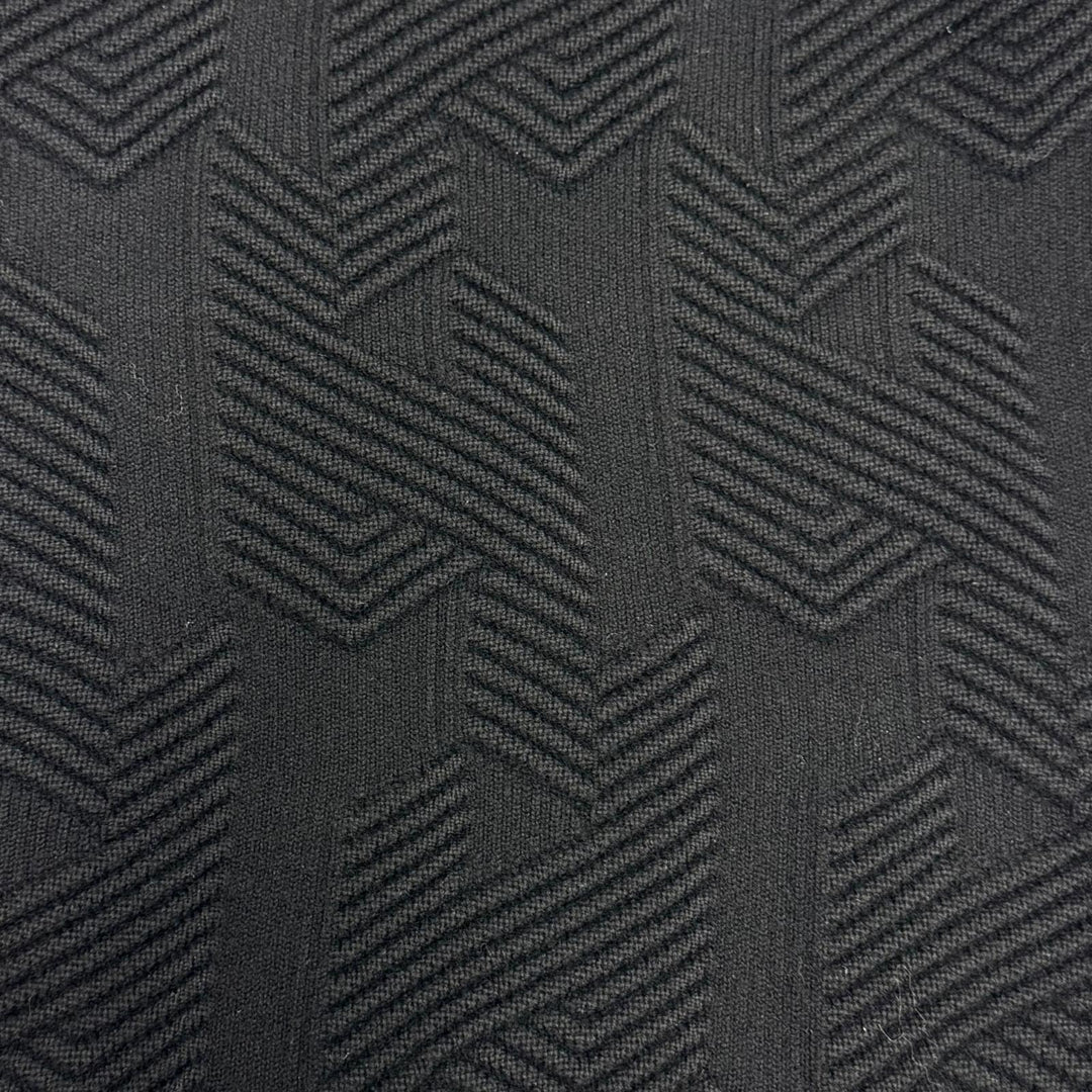 Pristine HERMES one piece H-patterned sleeveless knit top black Virgin wool 36