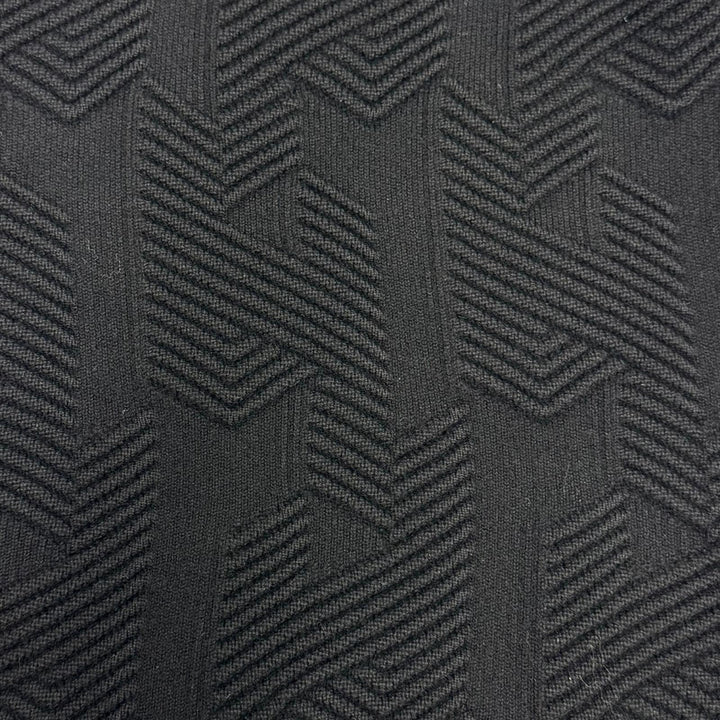 Pristine HERMES one piece H-patterned sleeveless knit top black Virgin wool 36