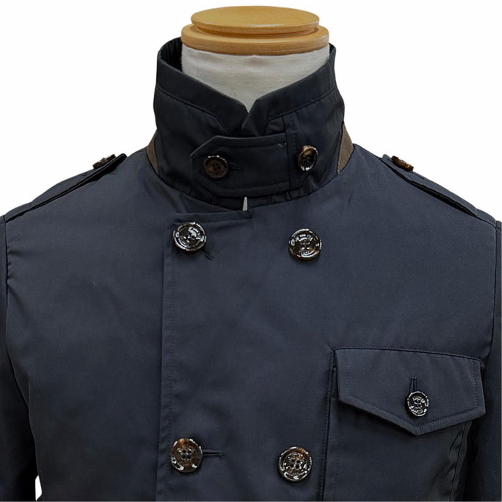 Pristine MOORER Jacket Double-breasted with logo buttons navy 44 GABETTI-WCO
