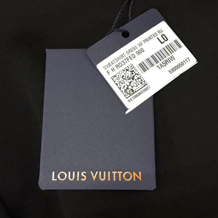 Pristine LOUIS VUITTON one piece Leather logo patch with frill design cotton L