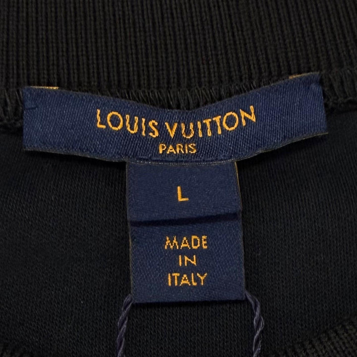 Pristine LOUIS VUITTON one piece Leather logo patch with frill design cotton L