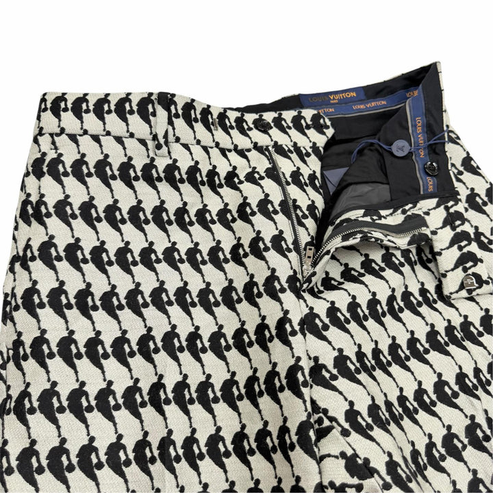 Pristine LOUIS VUITTON NBA slacks Total pattern pants Black series wool mens 42