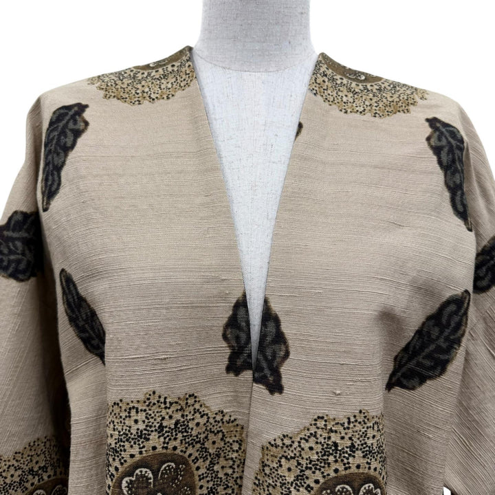 Pristine Christian Dior Reversible kimono coat all-over print design. silk 40