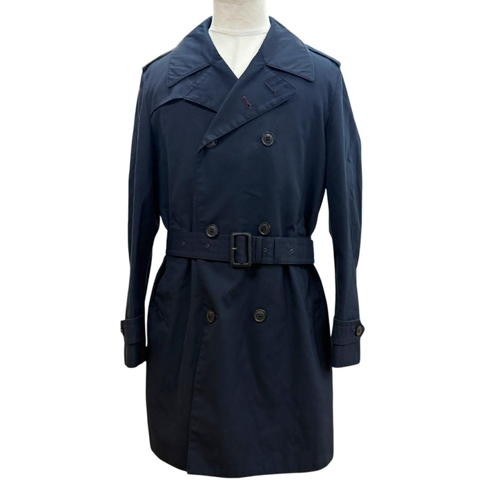 Great Paul Smith trench coat With padded liner Dark navy cotton mens L