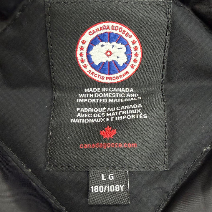 Excellent CANADA GOOSE Down jacket LODGE HOODY Mini Logo Patch Hooded