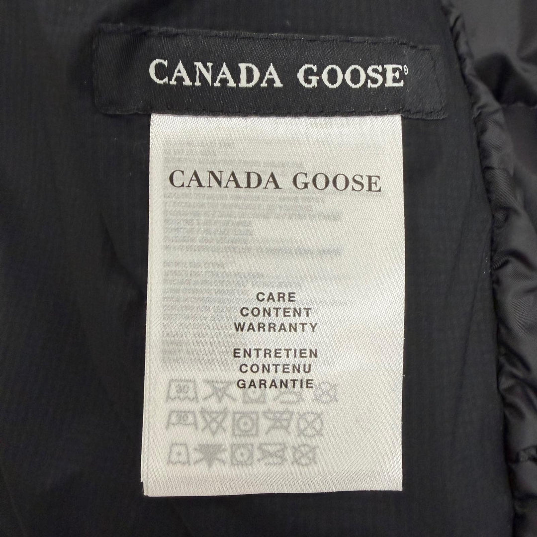 Excellent CANADA GOOSE Down jacket LODGE HOODY Mini Logo Patch Hooded