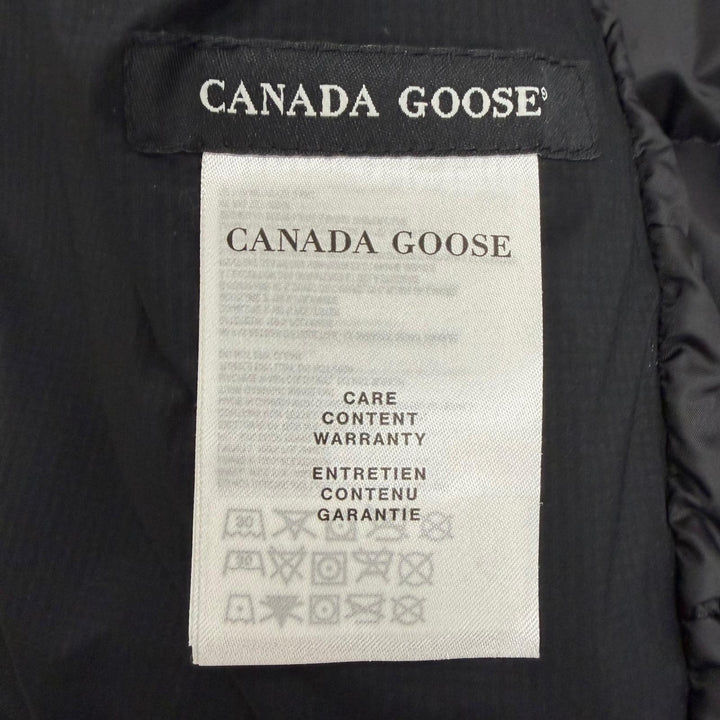 Excellent CANADA GOOSE Down jacket LODGE HOODY Mini Logo Patch Hooded