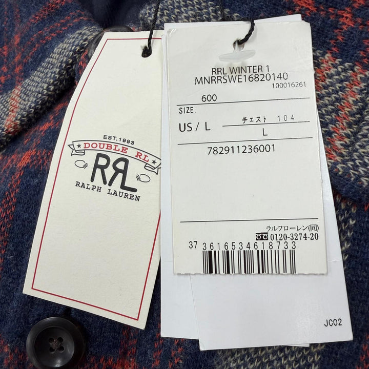 Pristine RRL Long sleeve shirt Work shirt sweater Navy wool mens L