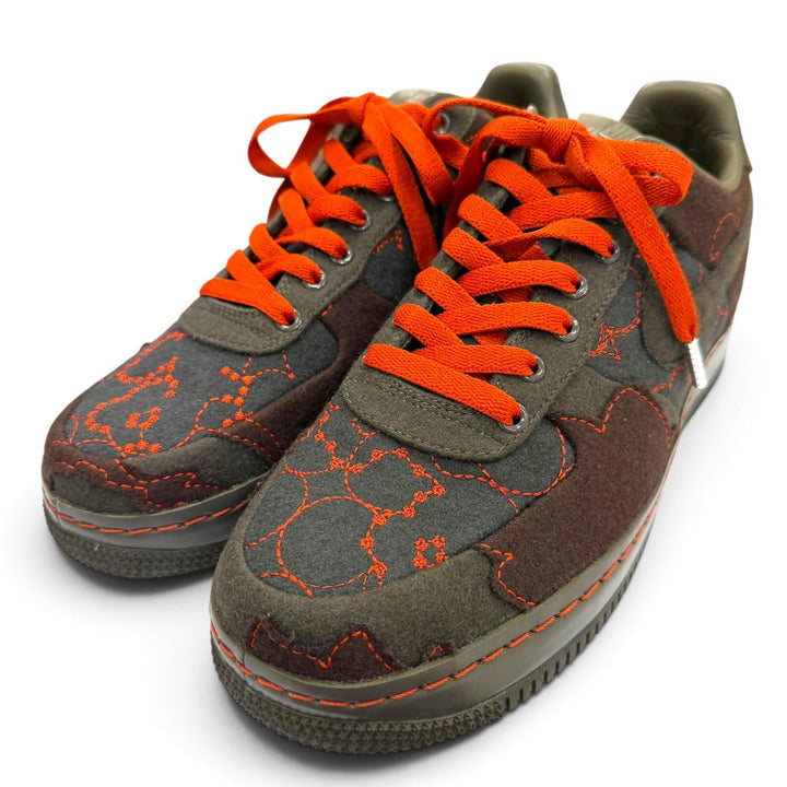 Pristine NIKE sneakers Air Force 1 Low Supreme TZ Maharam khaki 26 363171-031