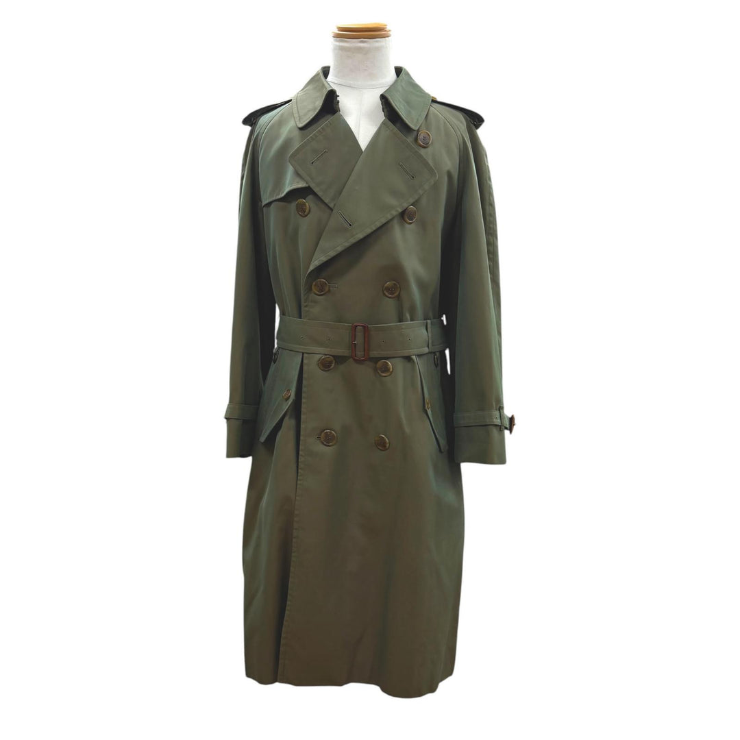 Great Burberrys trench coat Nova check pattern lining Khaki cotton mens
