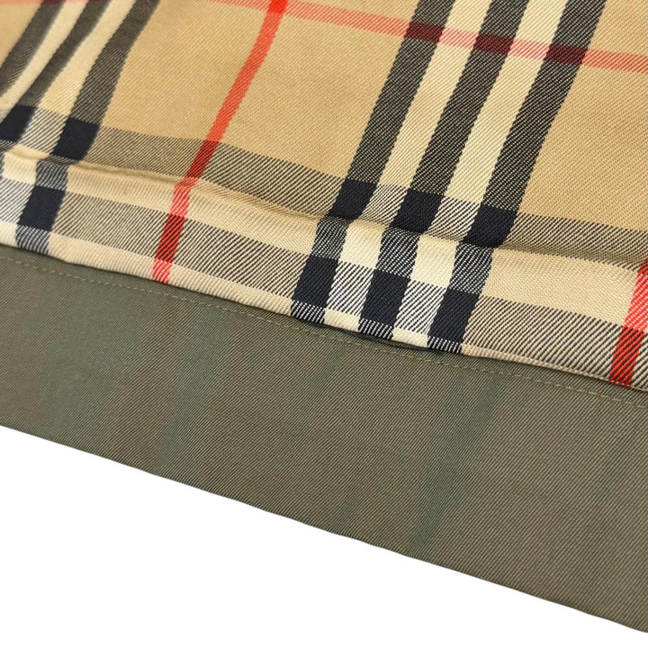 Great Burberrys trench coat Nova check pattern lining Khaki cotton mens