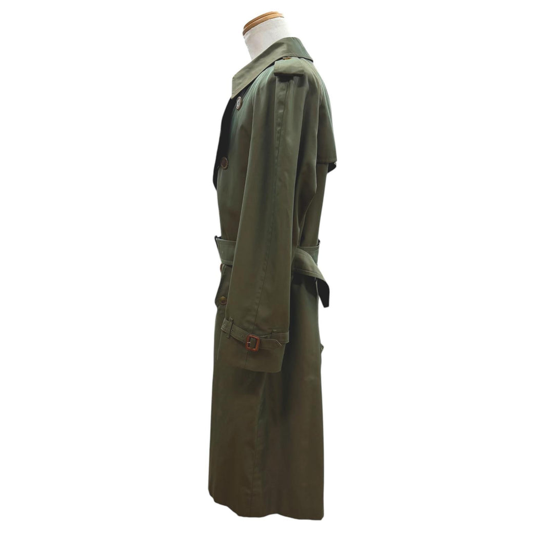 Great Burberrys trench coat Nova check pattern lining Khaki cotton mens