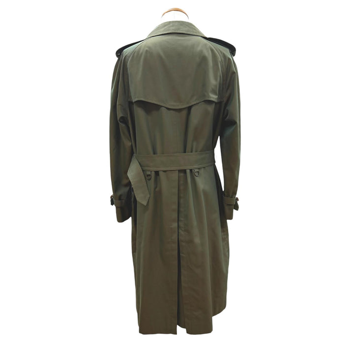 Great Burberrys trench coat Nova check pattern lining Khaki cotton mens