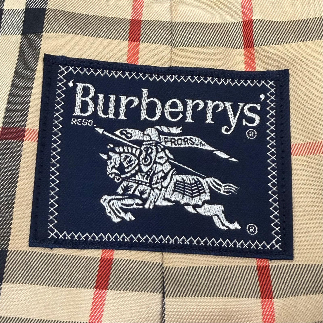 Great Burberrys trench coat Nova check pattern lining Khaki cotton mens