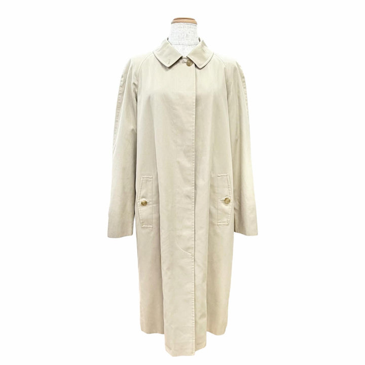 Great BURBERRY LONDON coat Nova check pattern wool lining beige cotton Women 9