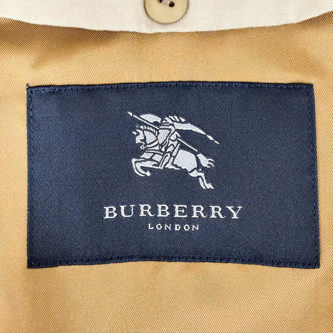 Great BURBERRY LONDON coat Nova check pattern wool lining beige cotton Women 9