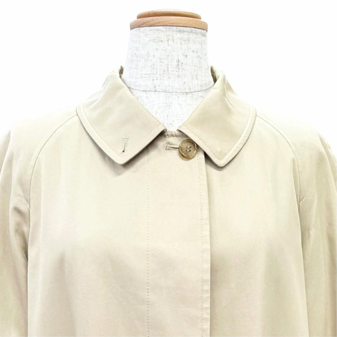 Great BURBERRY LONDON coat Nova check pattern wool lining beige cotton Women 9