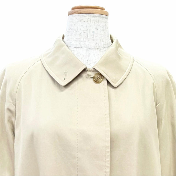 Great BURBERRY LONDON coat Nova check pattern wool lining beige cotton Women 9
